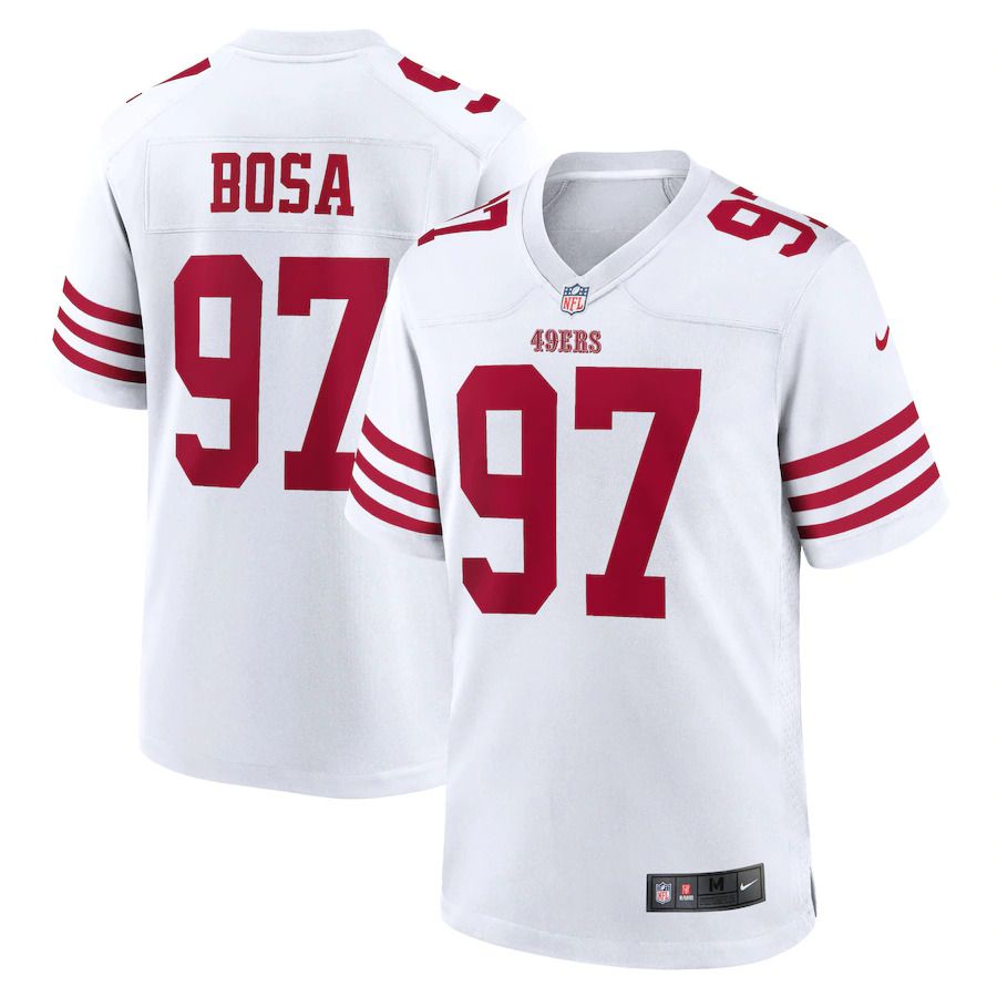 Men San Francisco 49ers #97 Nick Bosa Nike White Player Game NFL Jersey->san francisco 49ers->NFL Jersey